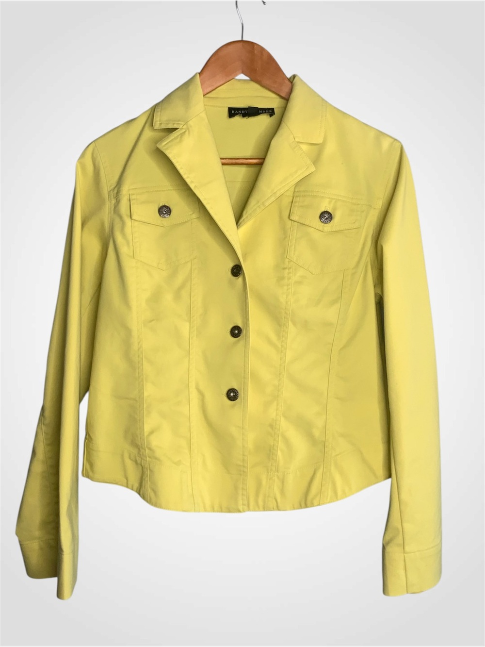 Randy Kemper Mustard Yellow Women's Tailored Stretch Jacket Size 4